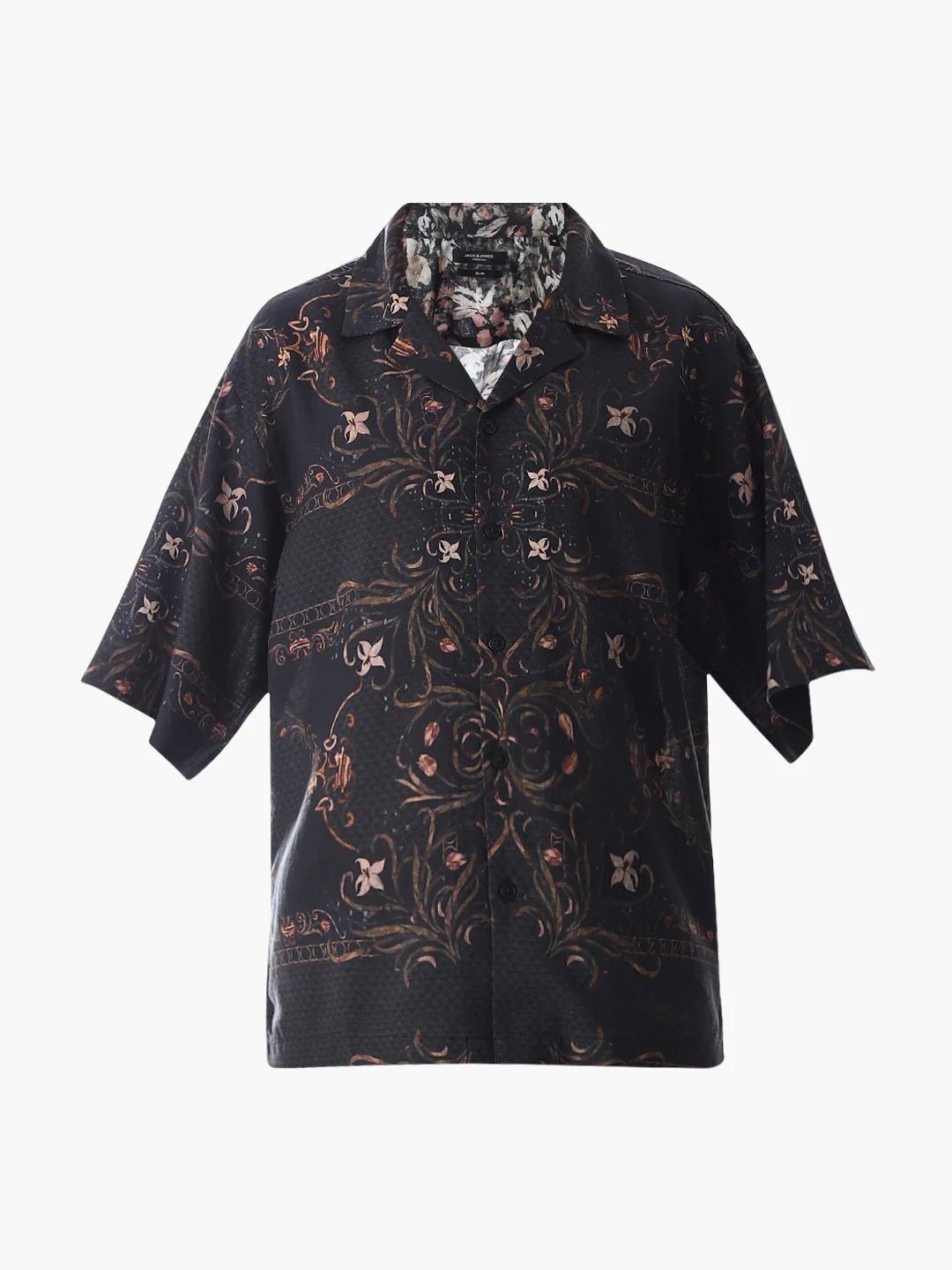 Black Printed Oversized Shirt - Image 7