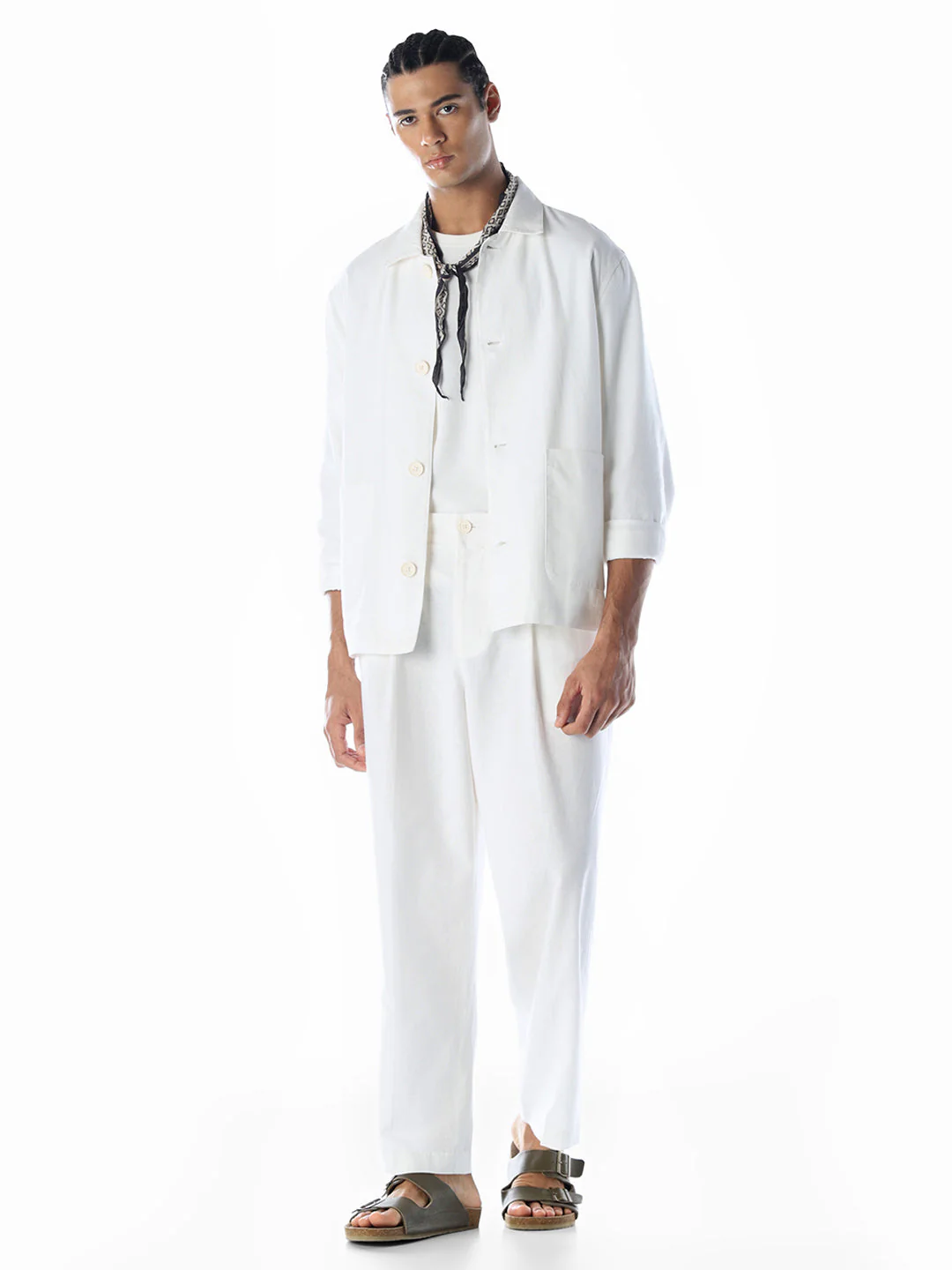Cotton Flex Blend White Shirt - Image 6