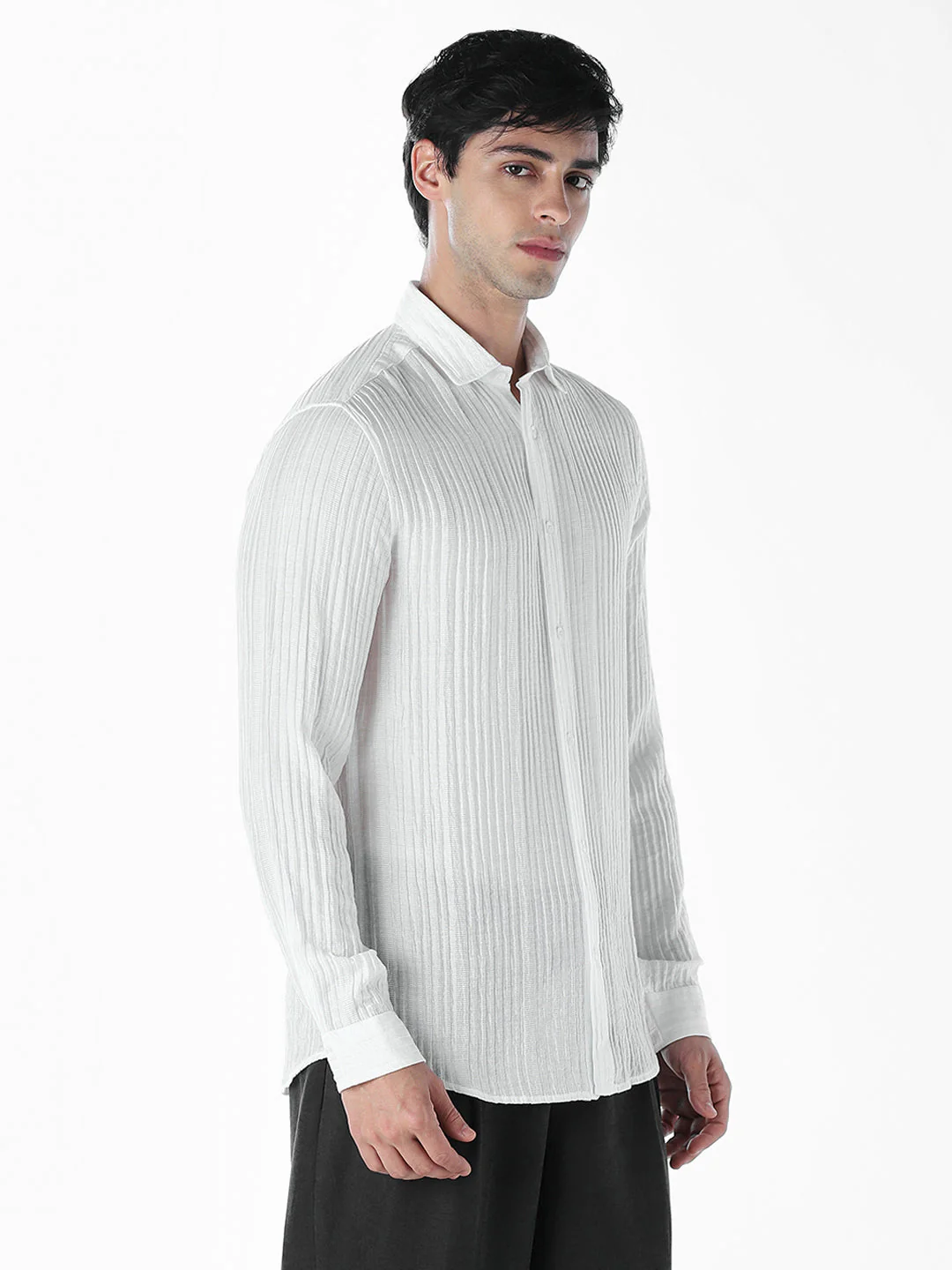 Slim Fit Dobby Shirt - Image 3