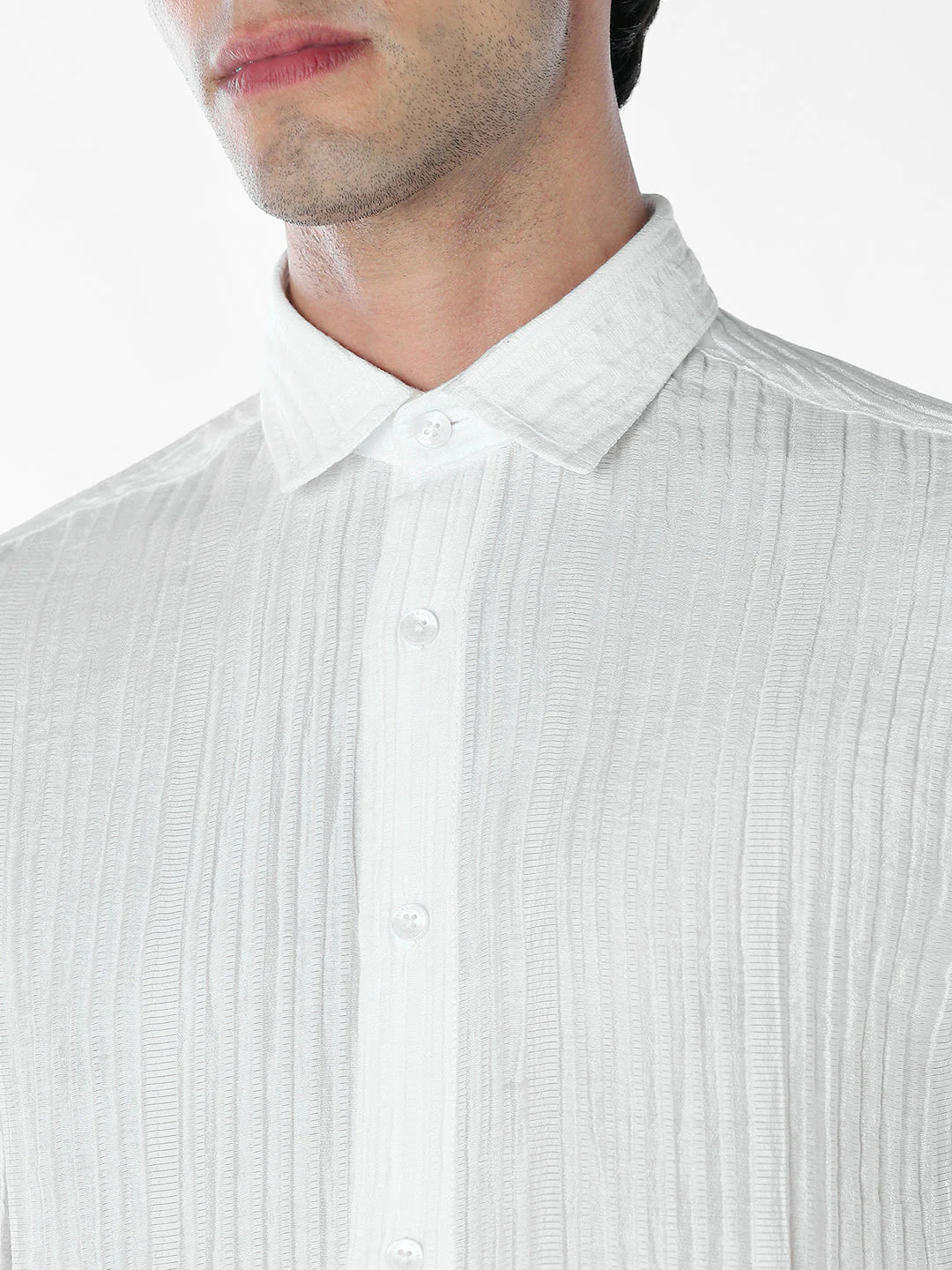 Slim Fit Dobby Shirt - Image 5
