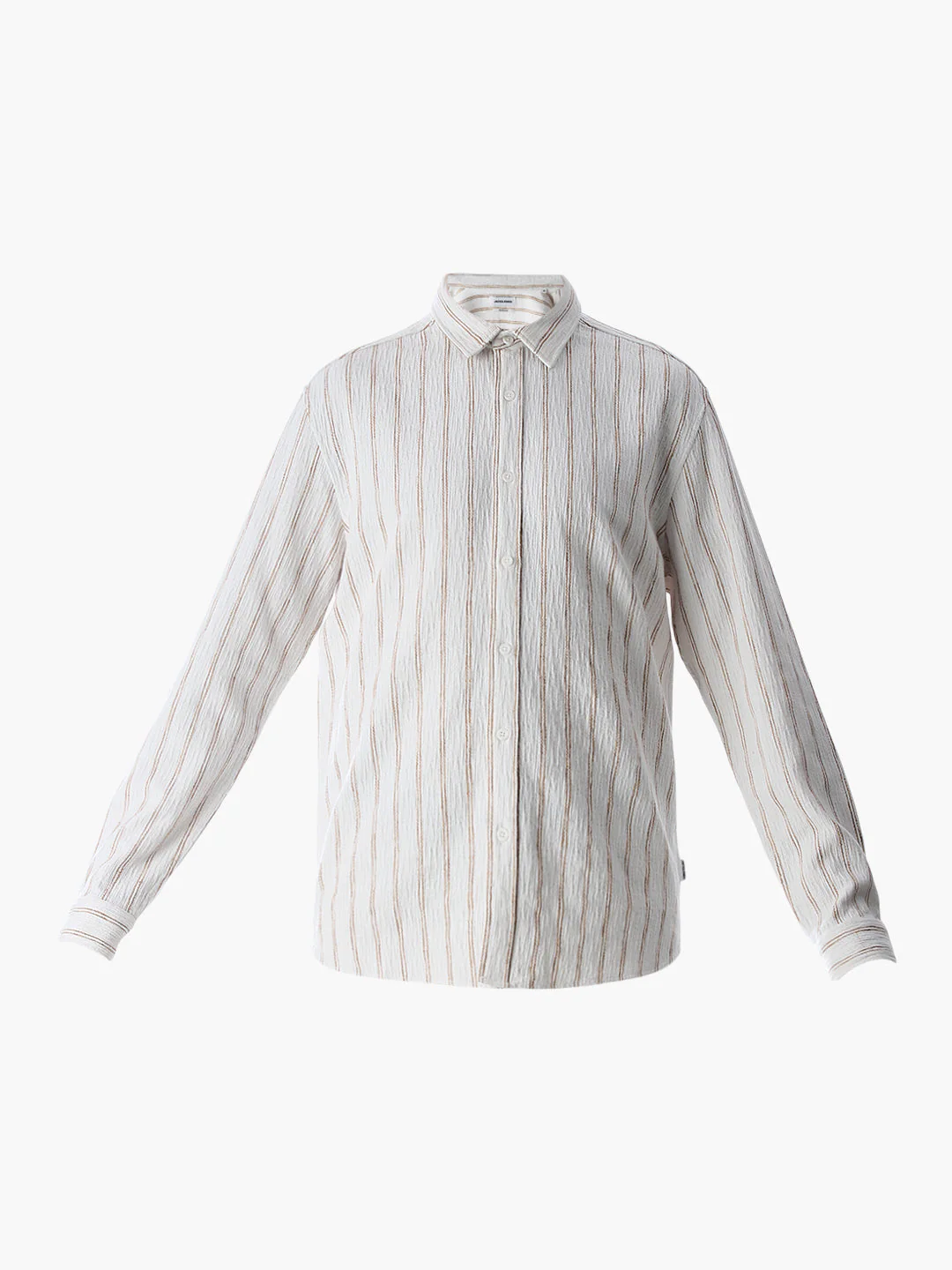 White Striped Cotton Shirt - Image 7