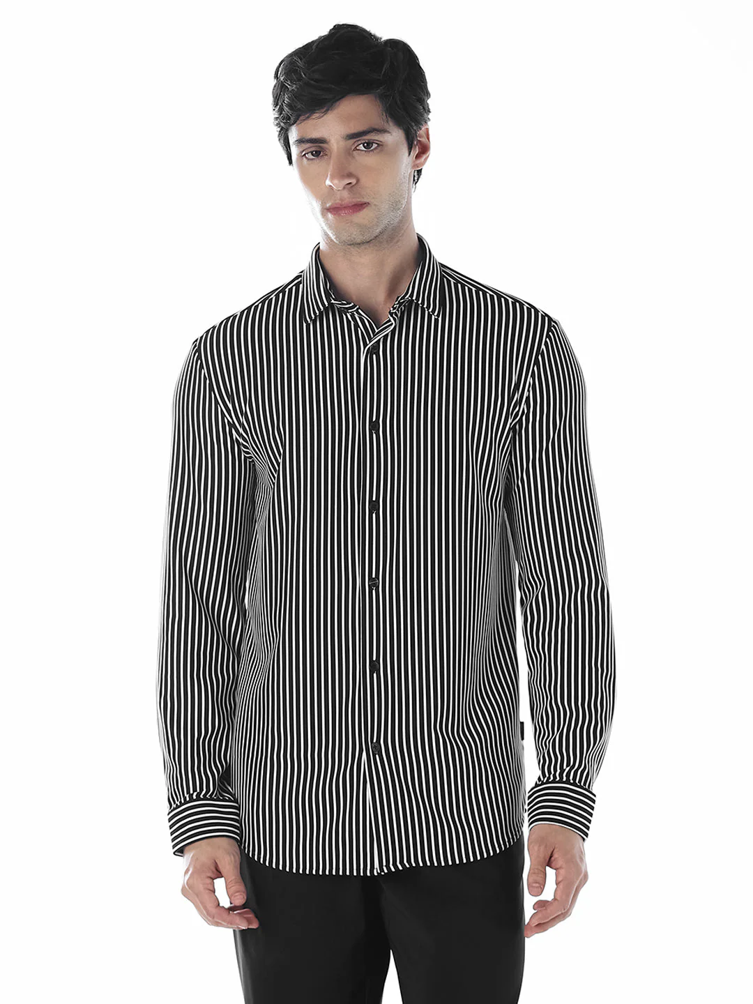 Striped Slim Fit Shirt - Image 2