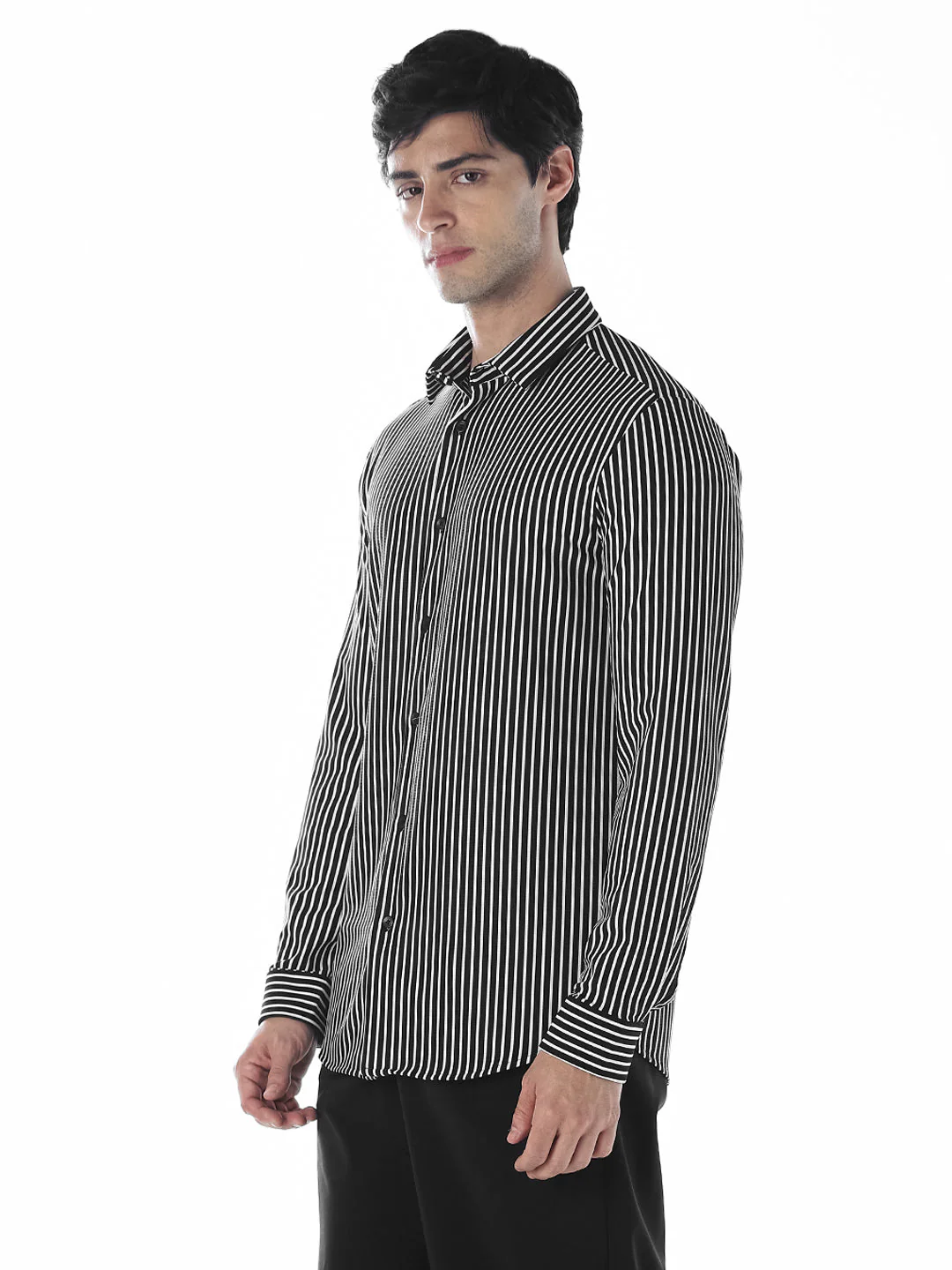 Striped Slim Fit Shirt - Image 3