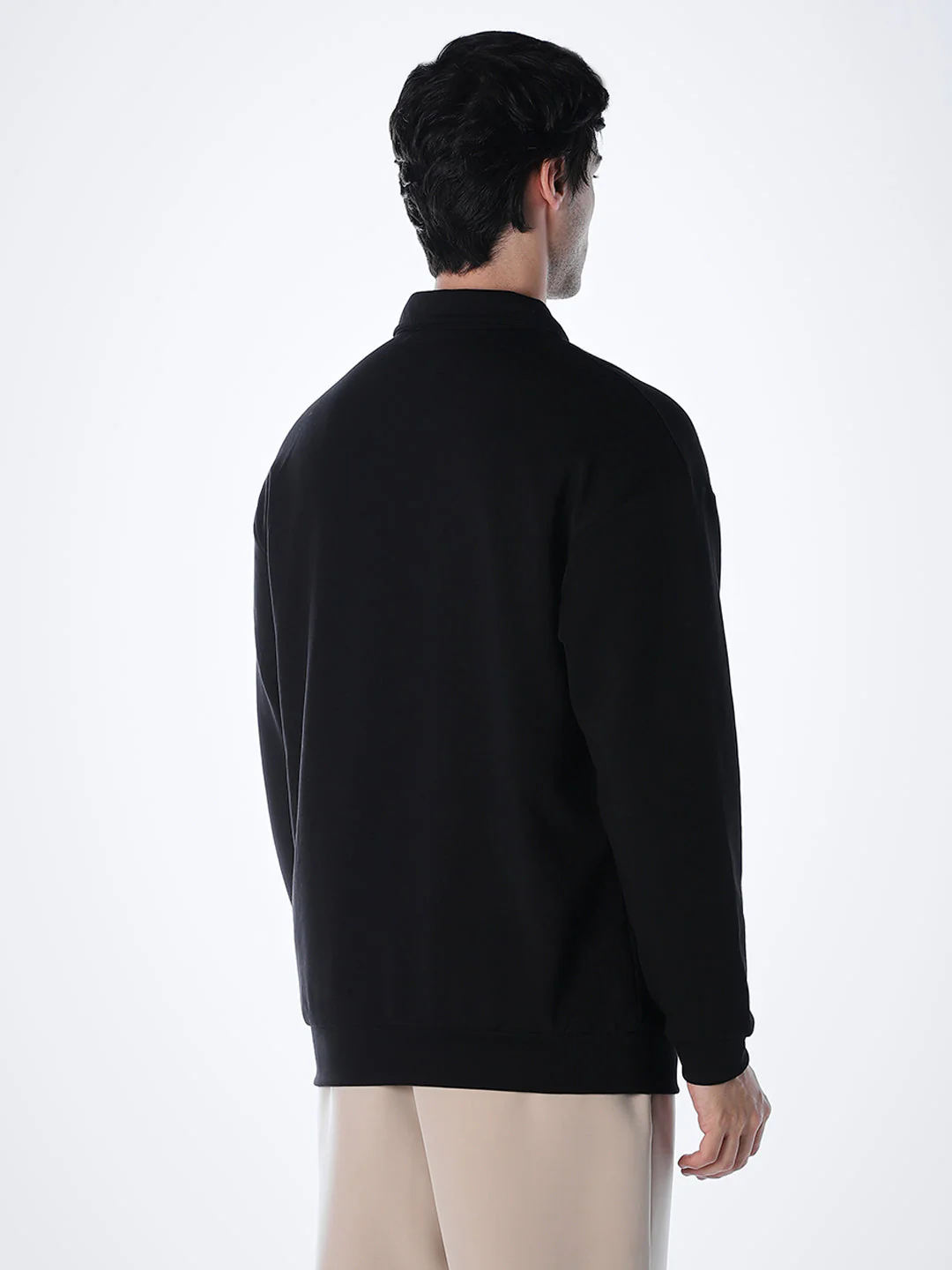 Cotton Oversized Sweat Polo - Image 4