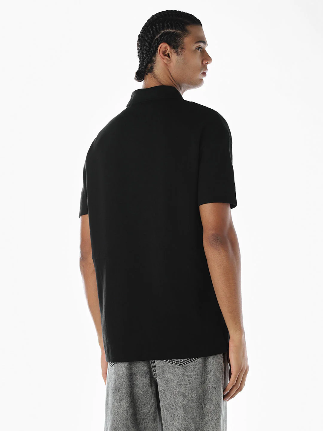 Zip-Up Cinched Cotton Polo - Image 4