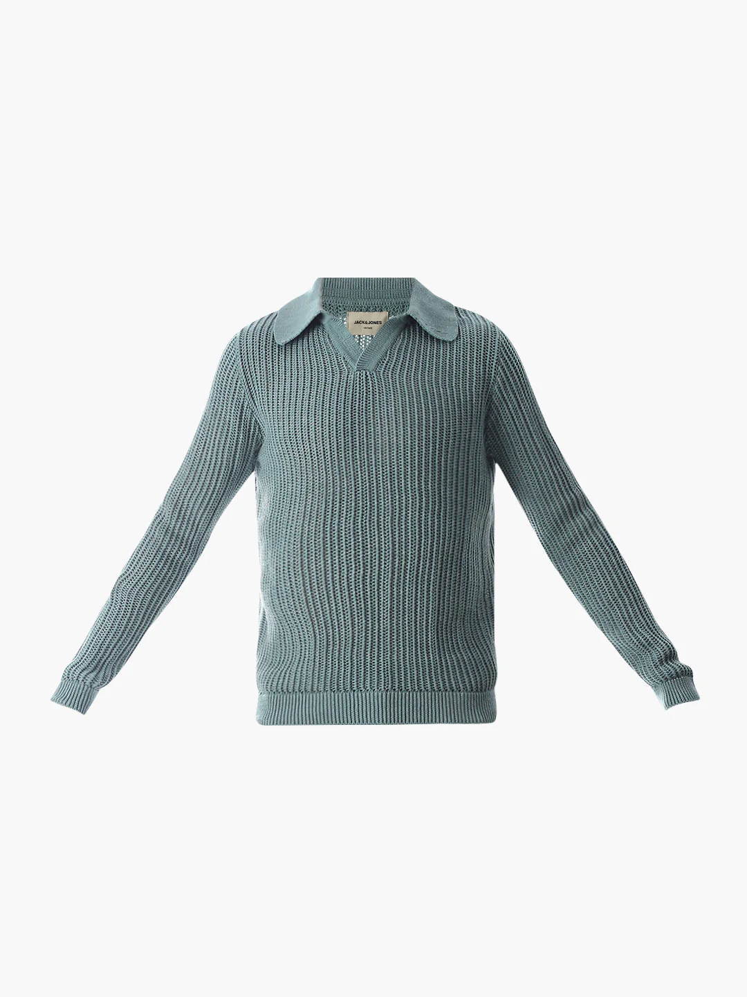 Green Knitted Boxy Fit Polo - Image 7