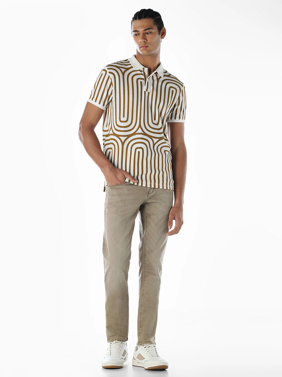 Printed Cotton Polo - Image 6