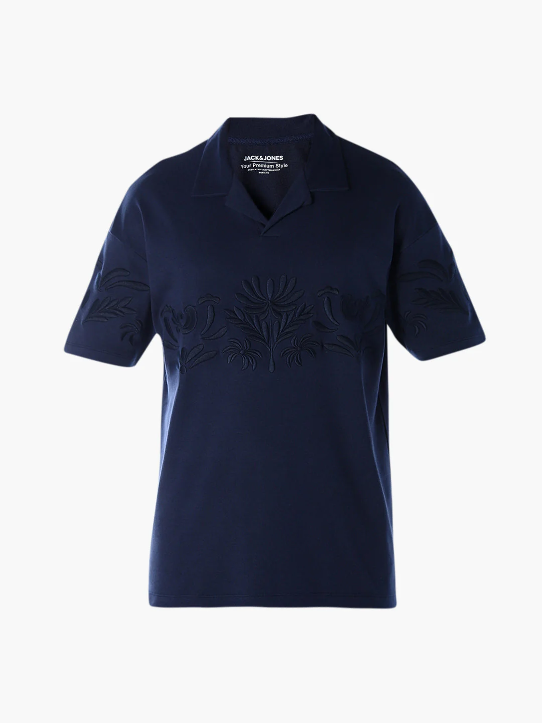 Embroidered Print Oversized Polo - Image 7