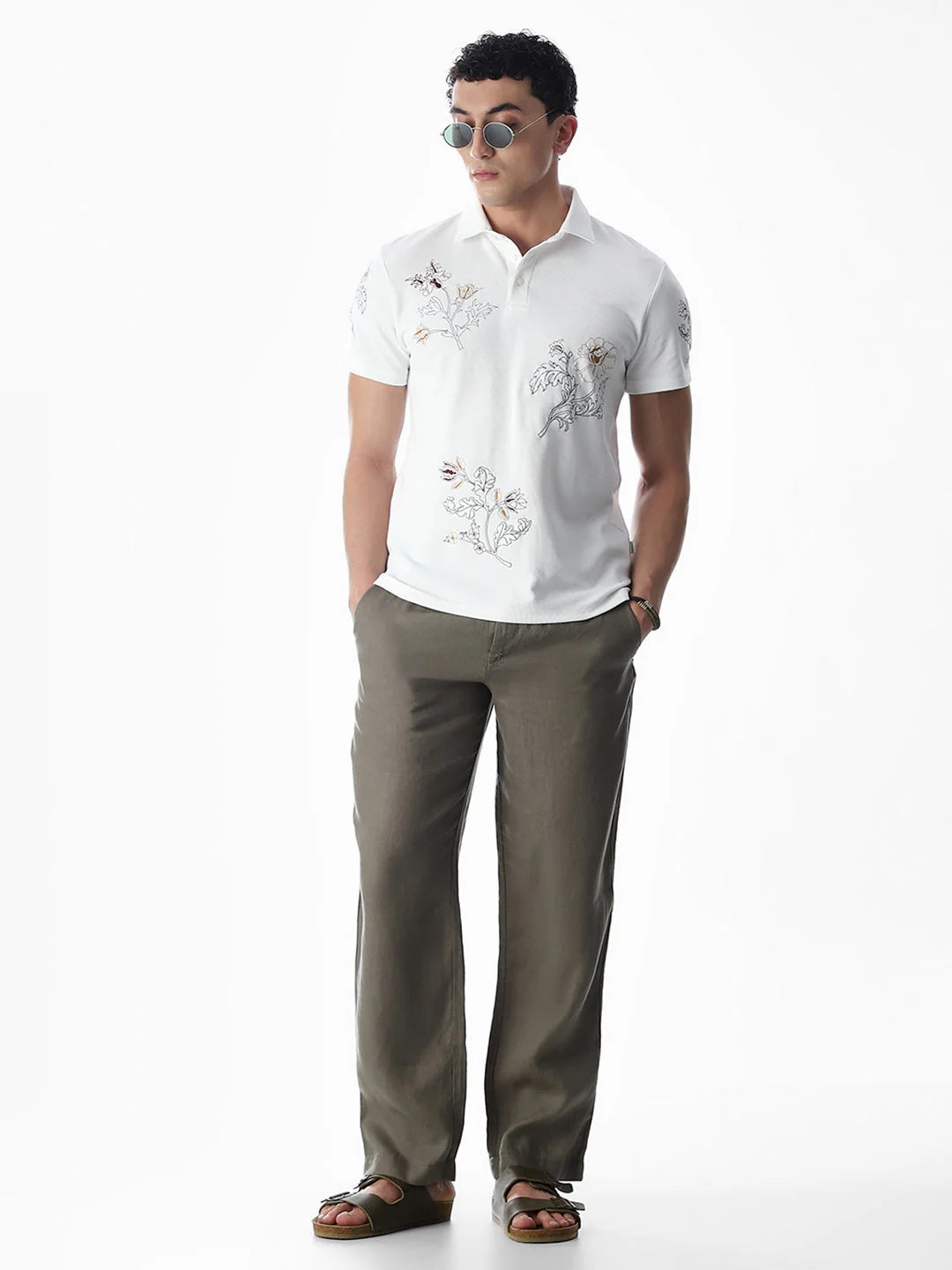 White Embroidered Polo - Image 6