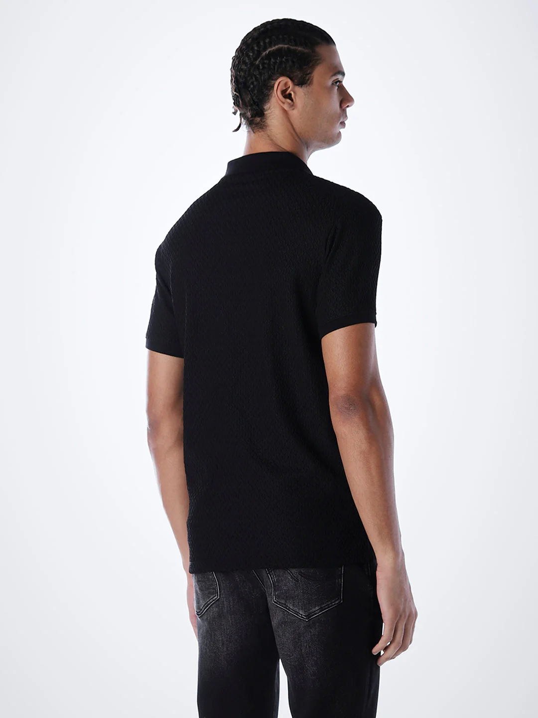 Zip-Detail Regular Fit Polo - Image 4