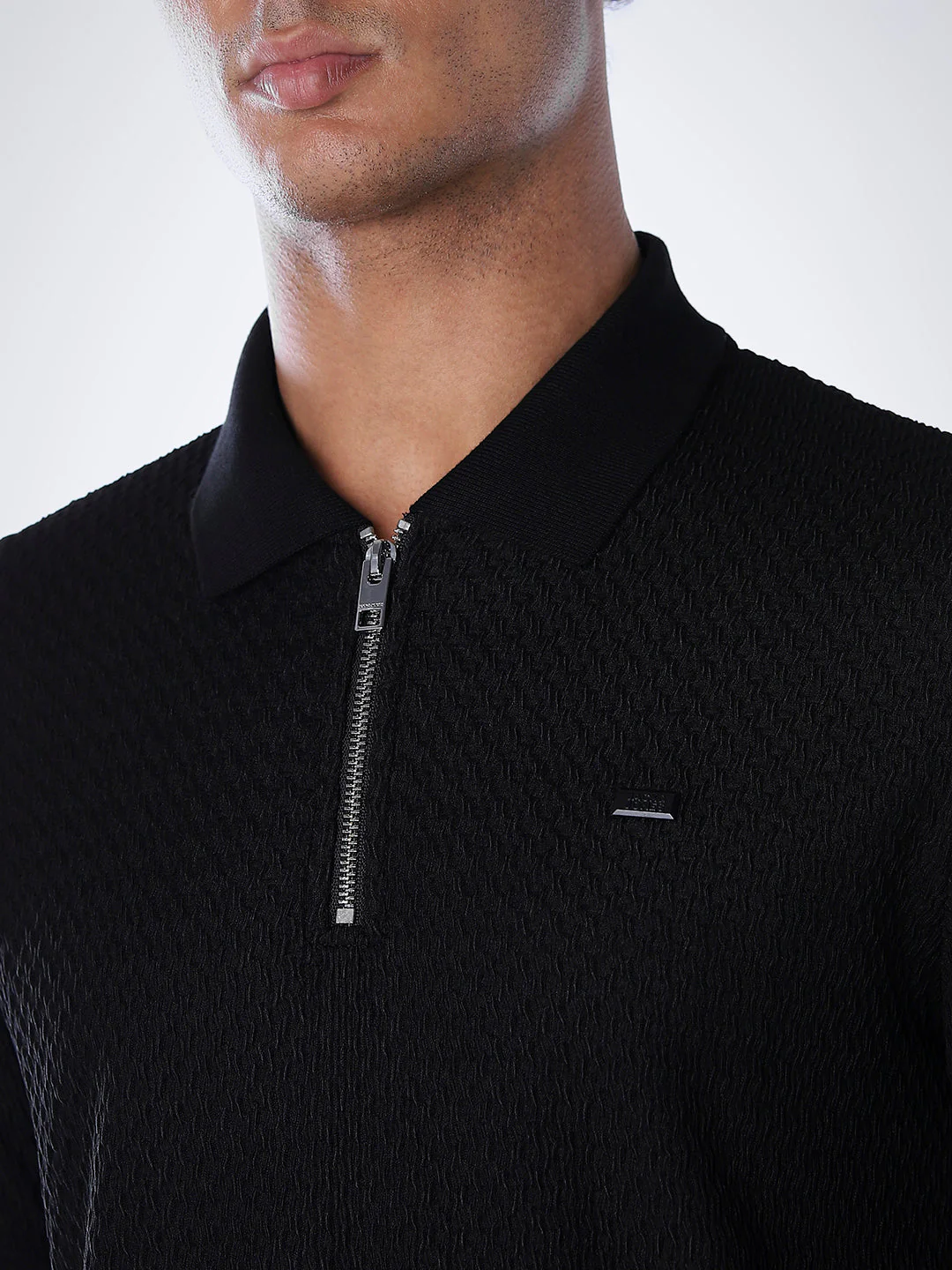 Zip-Detail Regular Fit Polo - Image 5