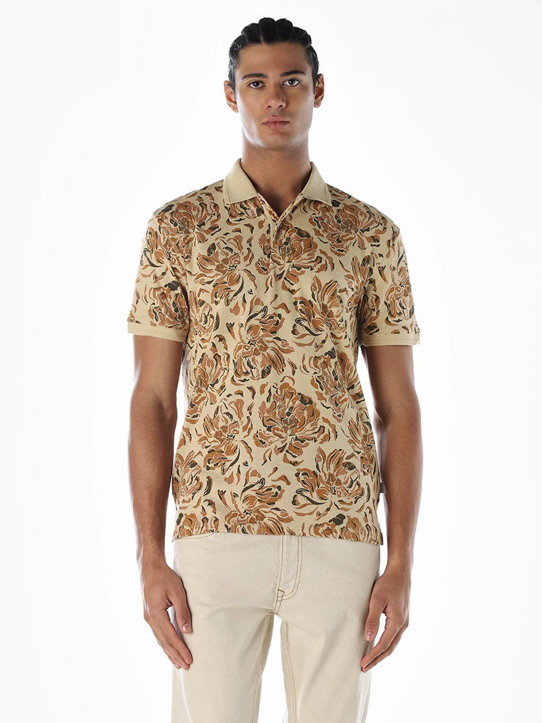 Floral Print Cotton Polo - Image 2