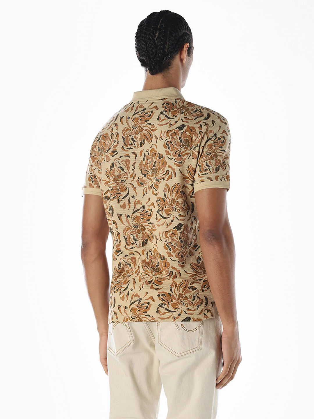 Floral Print Cotton Polo - Image 4