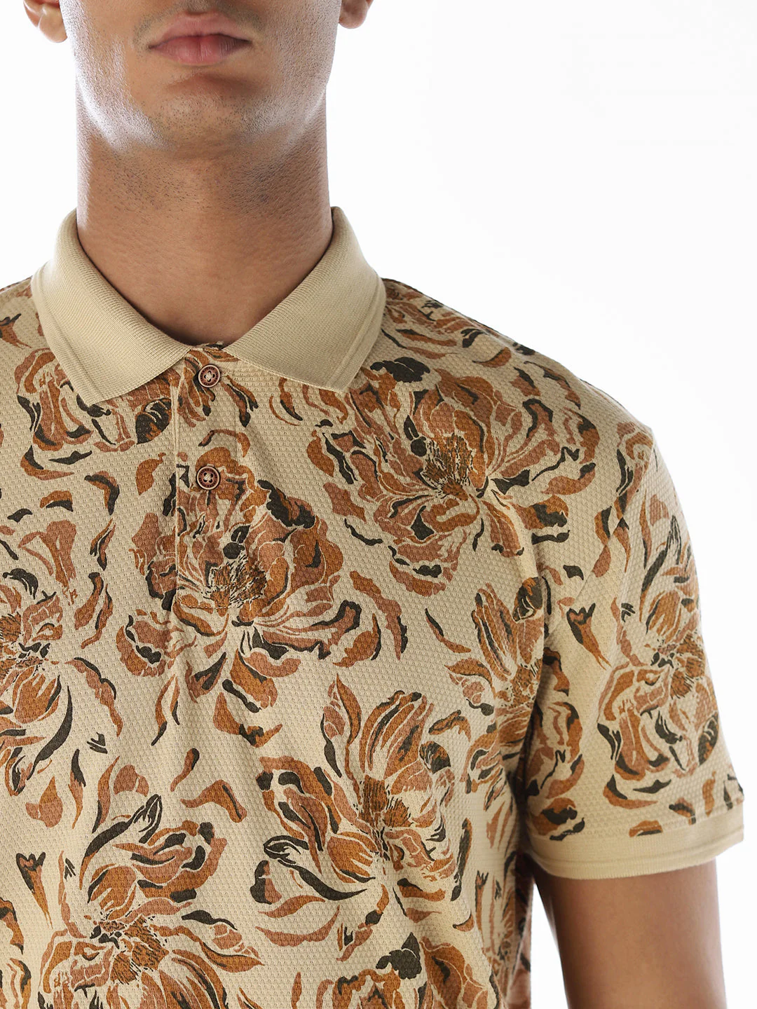 Floral Print Cotton Polo - Image 5
