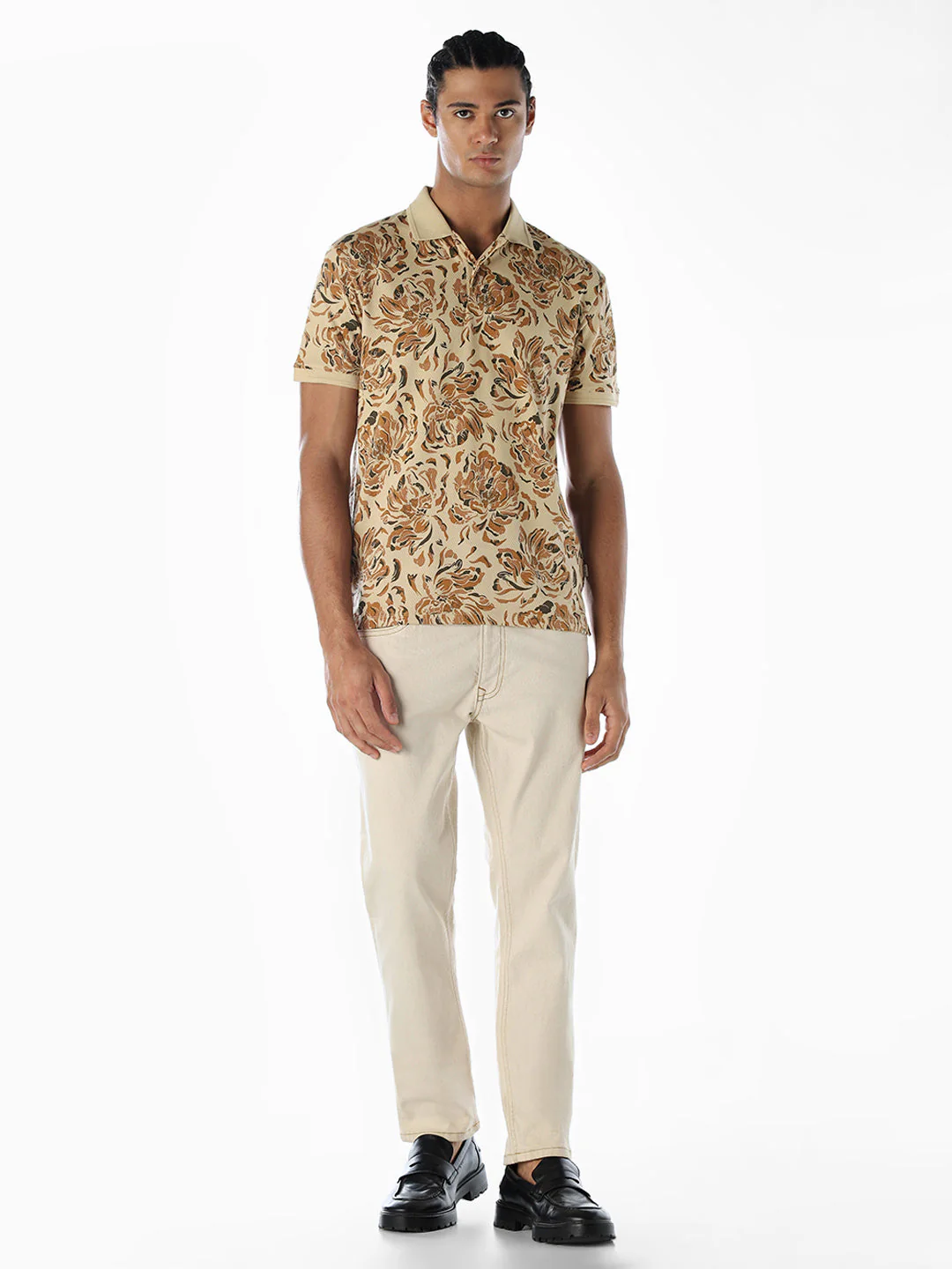 Floral Print Cotton Polo - Image 6
