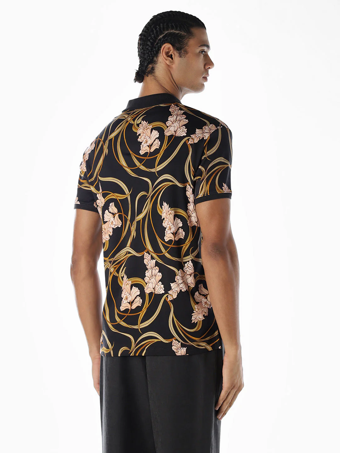 Floral Print Cotton Polo - Image 4