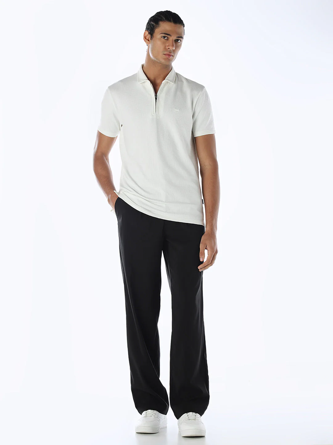 Zip-Up Cotton Polo - Image 6