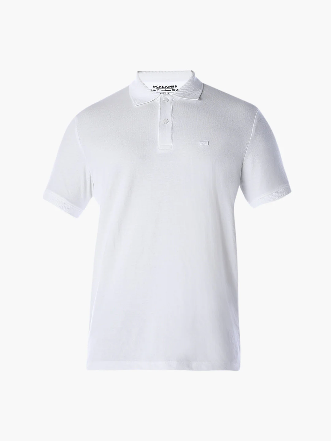 White Regular Fit Polo - Image 7