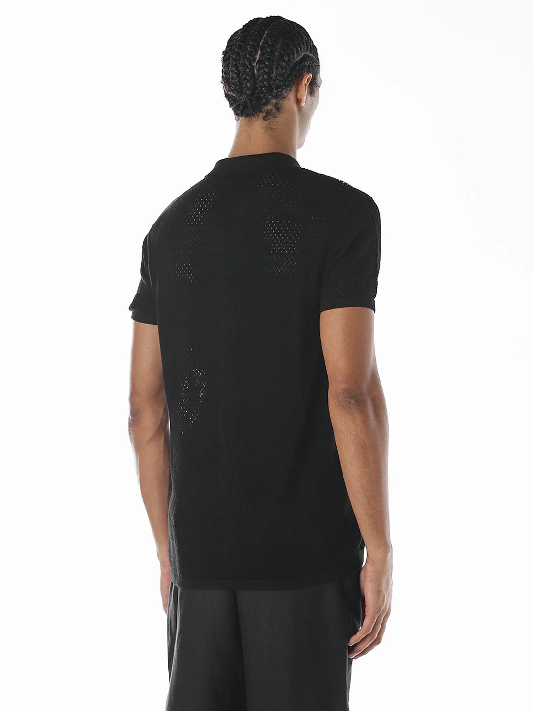 Jacquard Knitted Cotton Shirt - Image 4