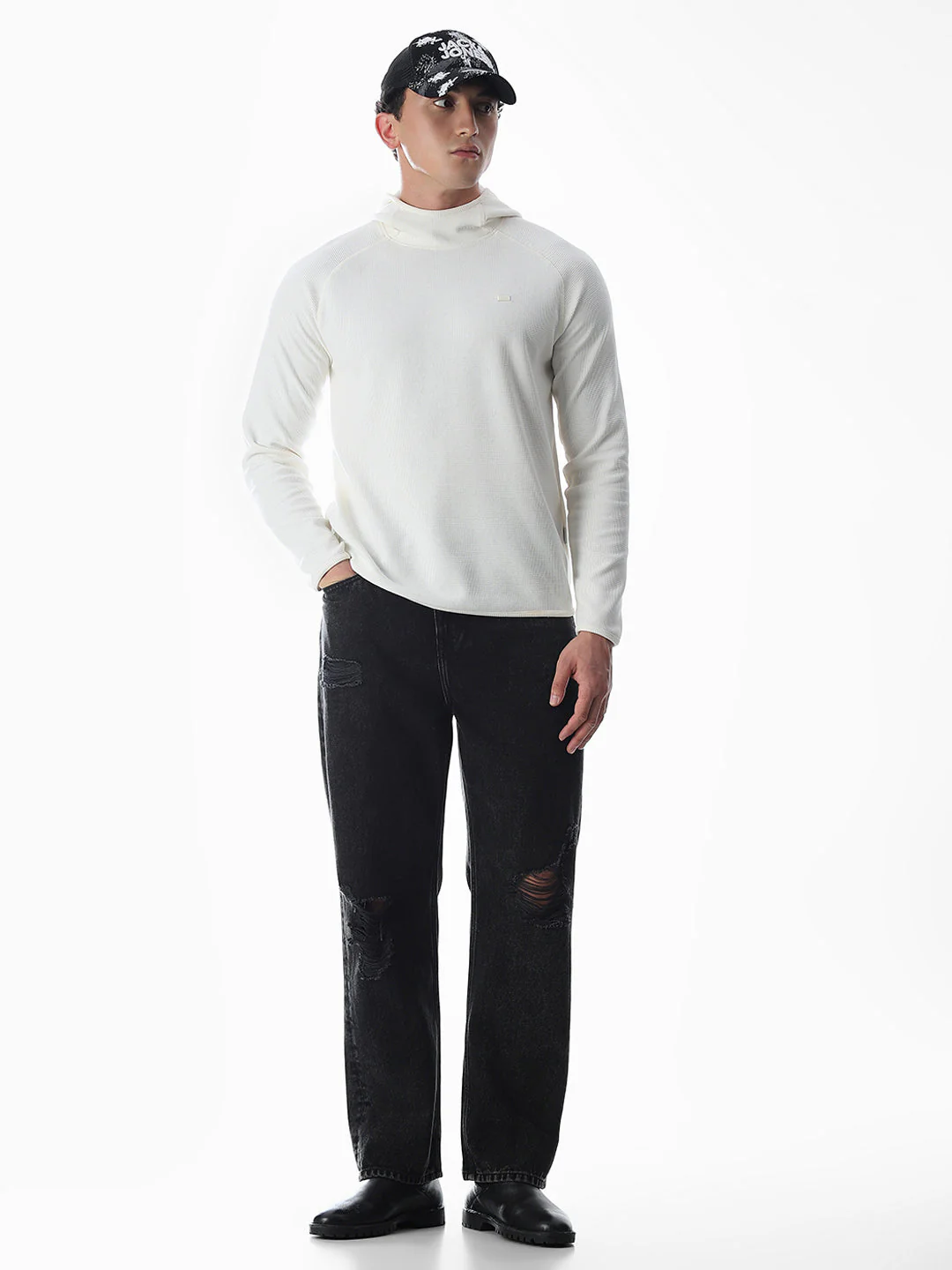 White Hooded Sweatshirt - Image 6