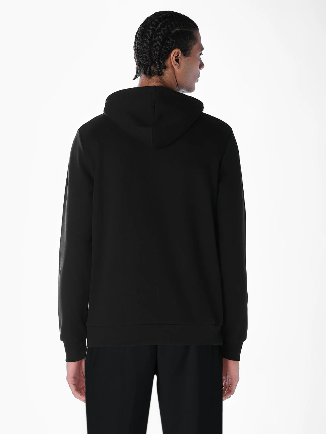 Black Regular Fit Hoodie - Image 4