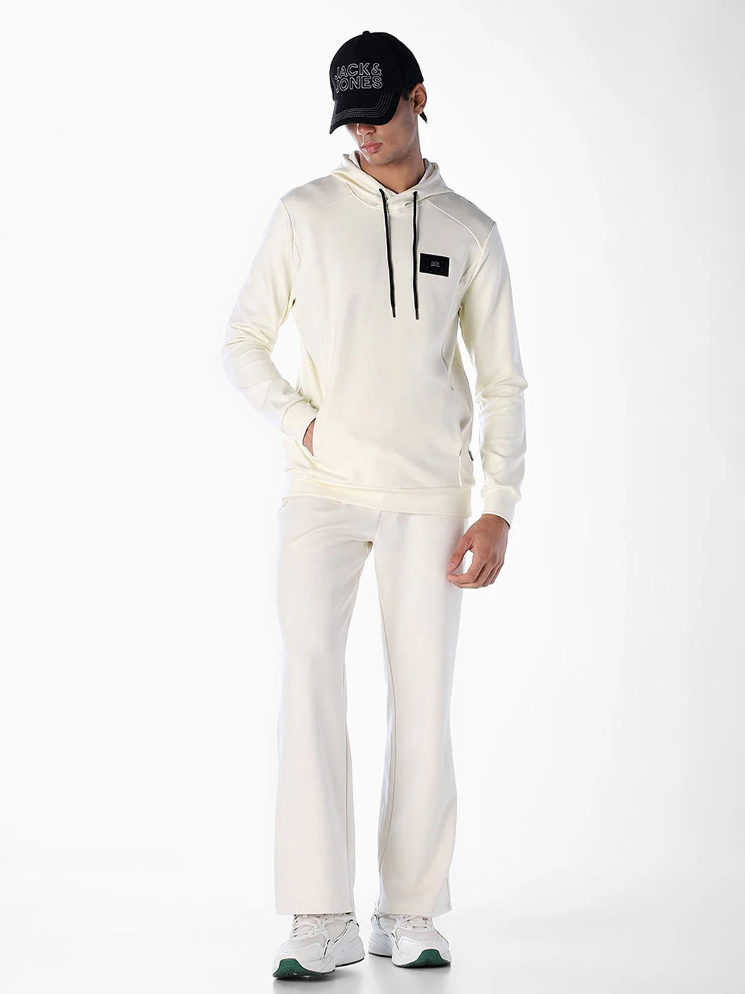 White Regular Fit Hoodie - Image 6