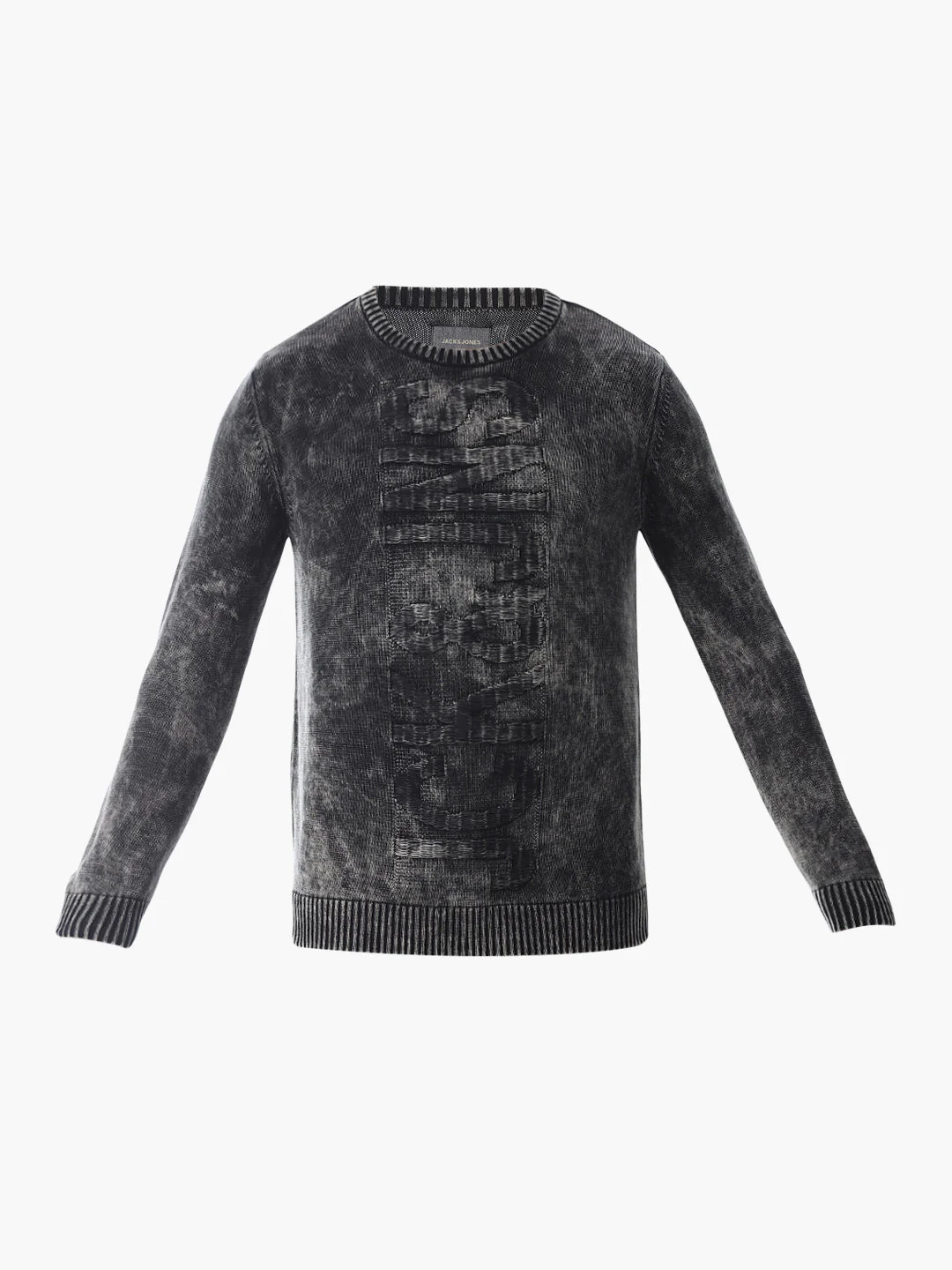 Black Washed Knitted Pullover - Image 7