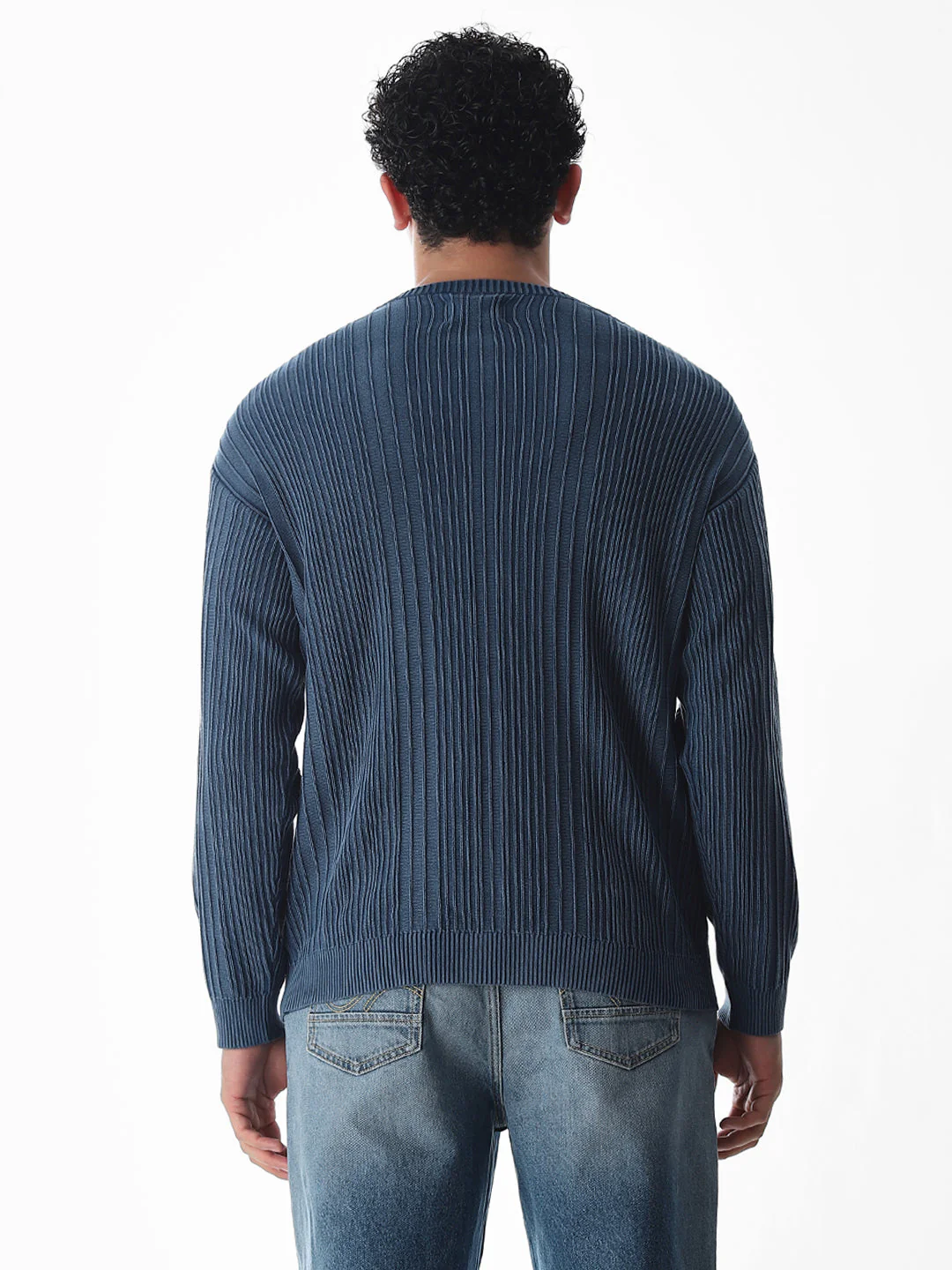Light Wash Self-Design Pullover - Image 9