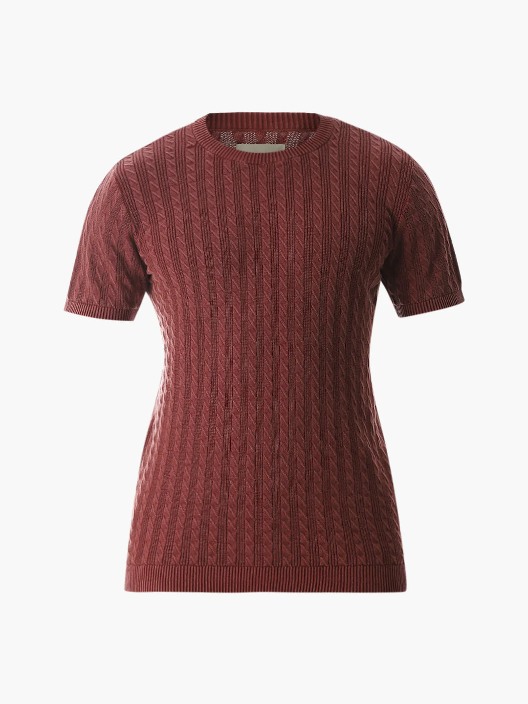 Jacquard Knitted Crew Neck Pullover - Image 7