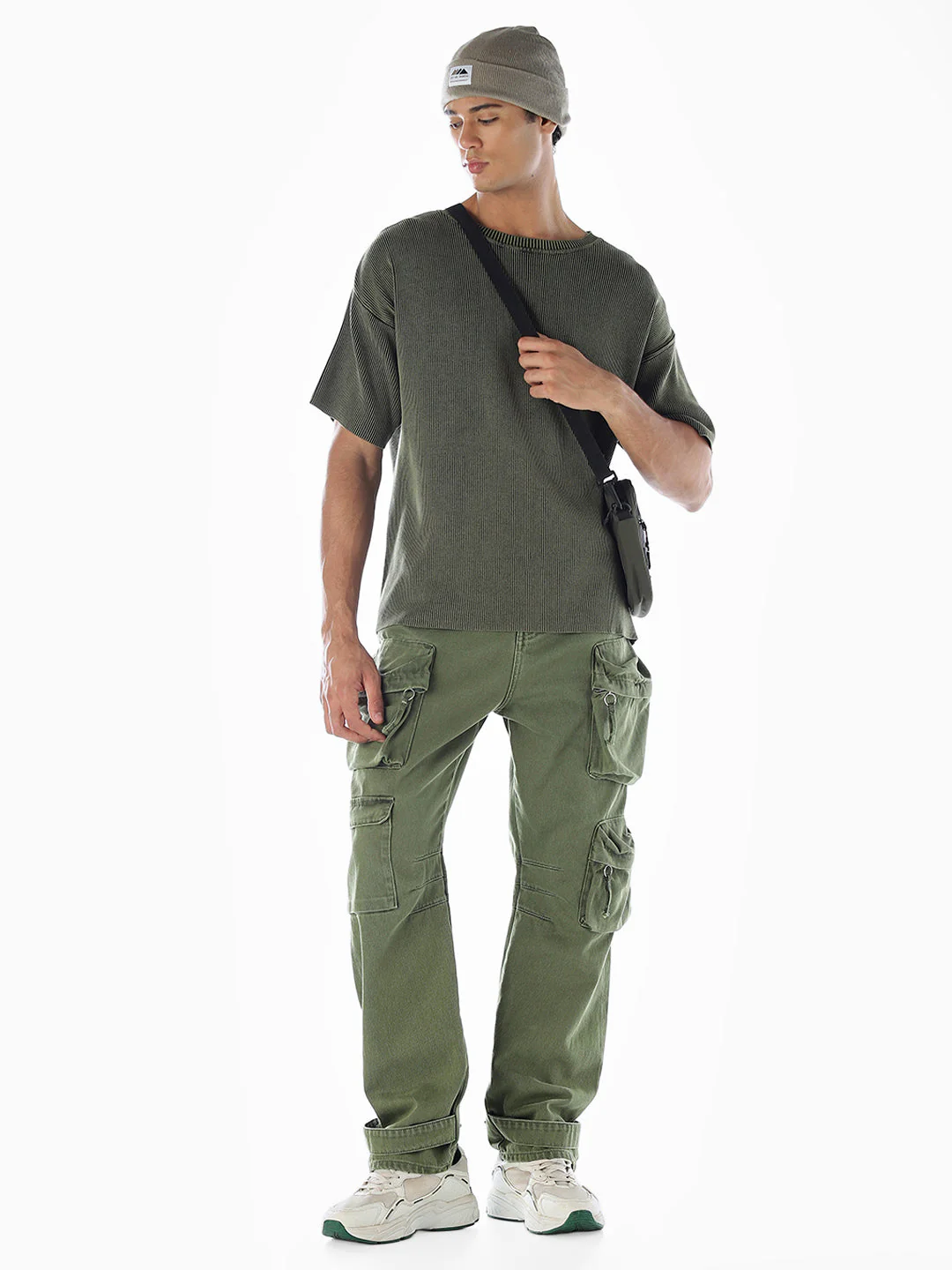 Washed Knitted Oversized T-shirt - Image 6