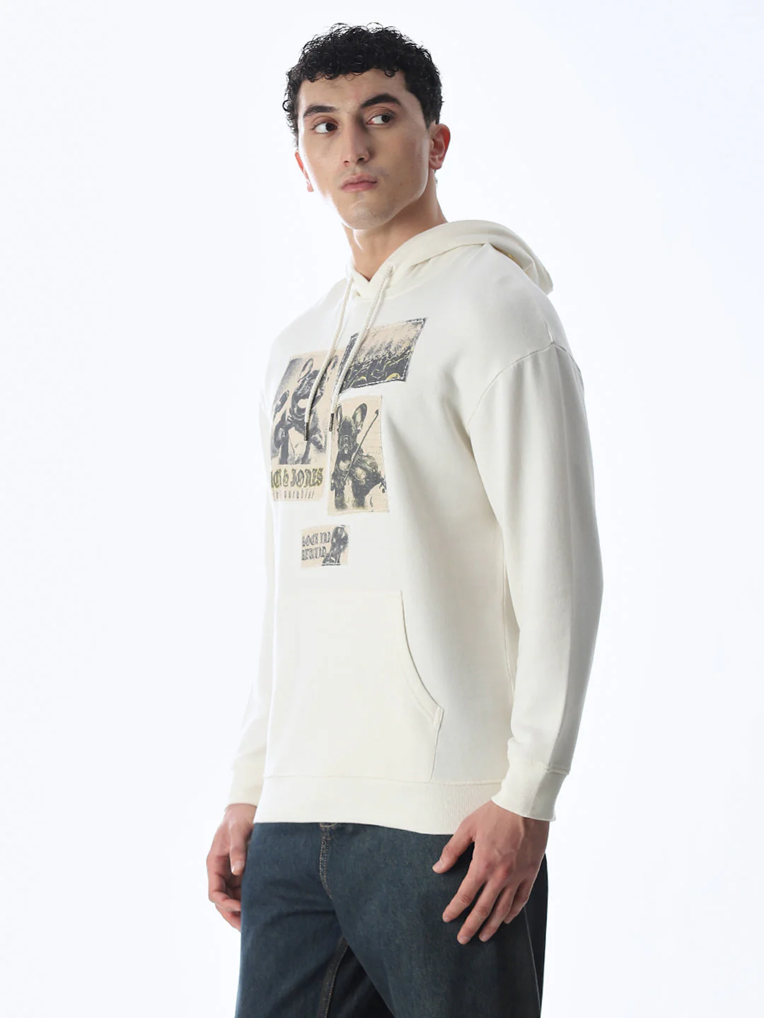 Printed Hooded Oversized Sweatshirt - Image 3