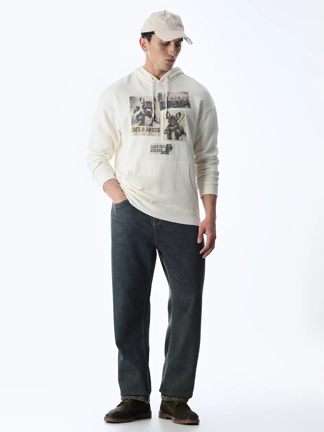 Printed Hooded Oversized Sweatshirt - Image 6