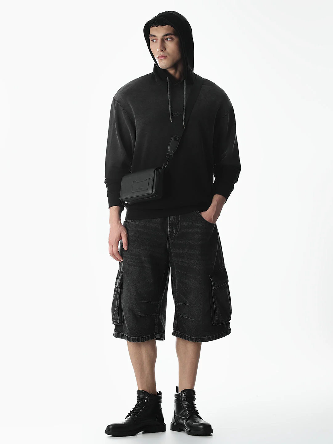 Light Wash Hooded Oversized Sweatshirt - Image 6