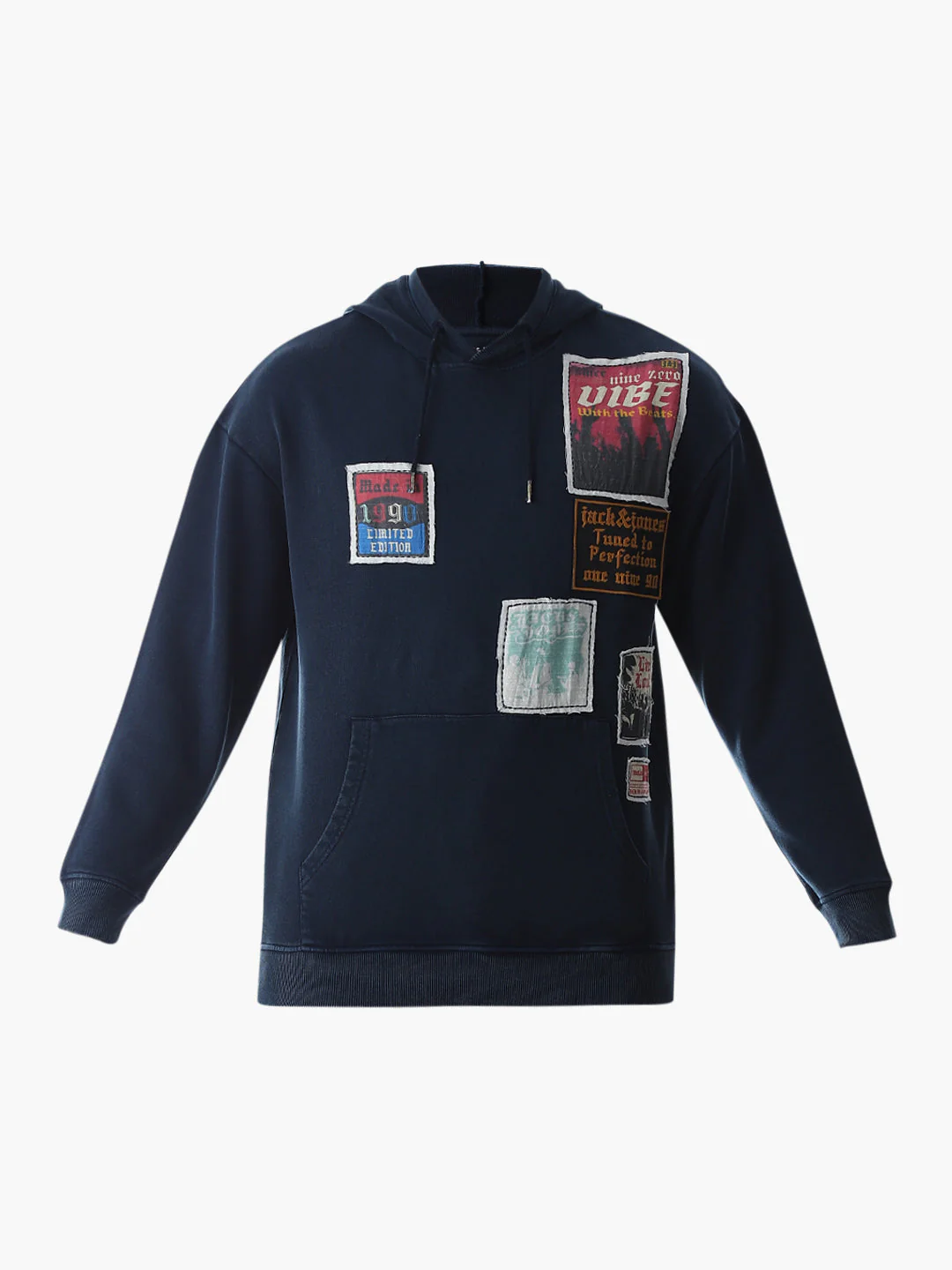 Printed hooded Oversized Sweatshirt - Blue - Image 7