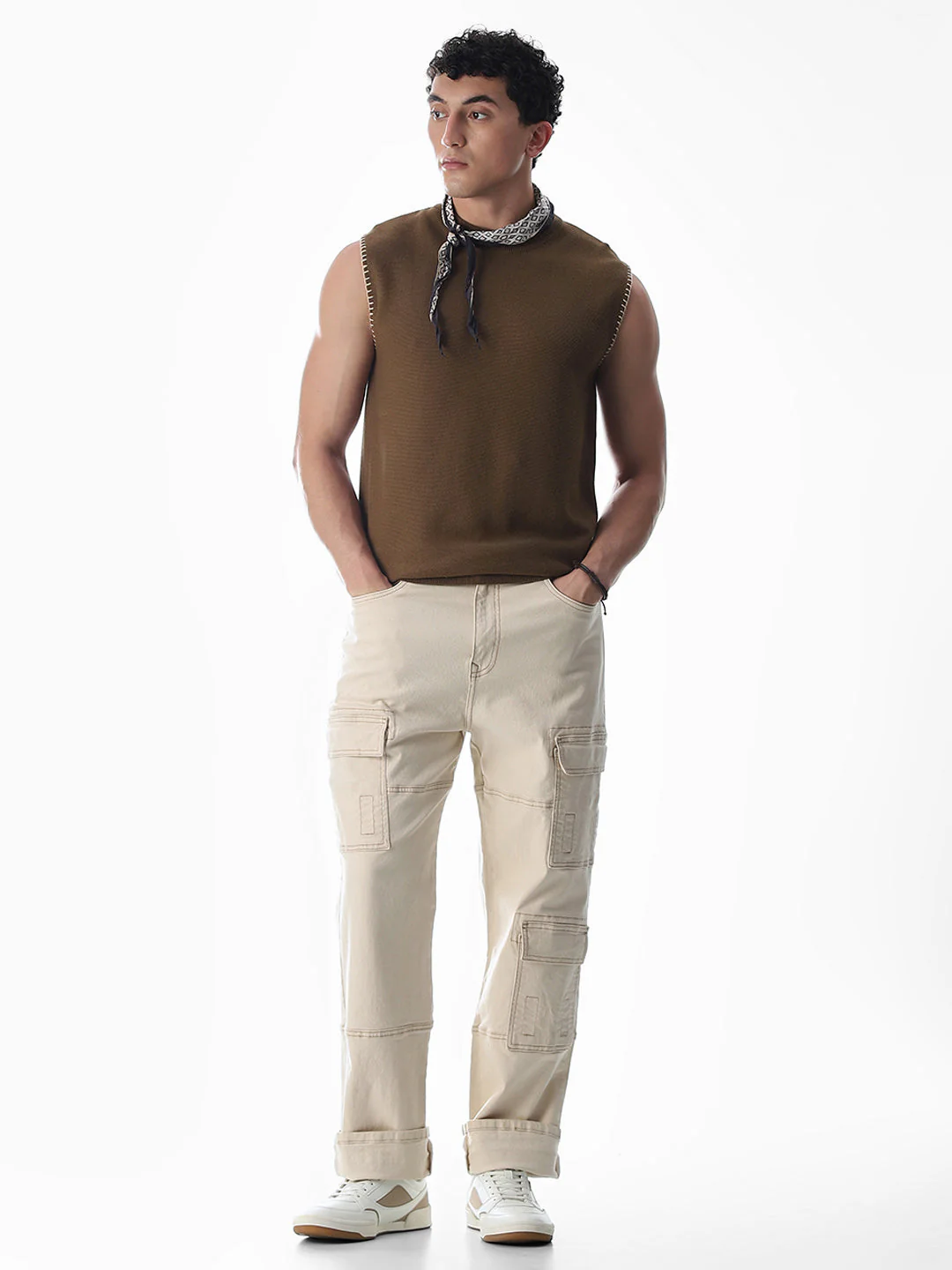 Brown Knitted Cotton Tank - Image 6