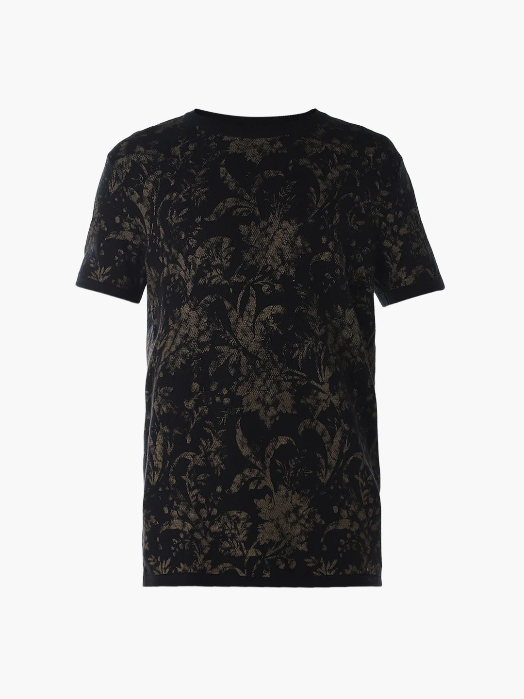 Printed Knit Crew Neck T-shirt - Image 7