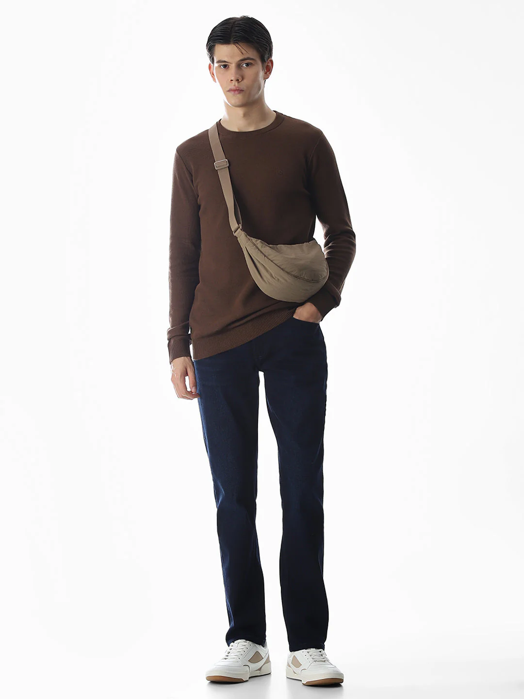 Dark Brown Knitted Cotton T-shirt - Image 6