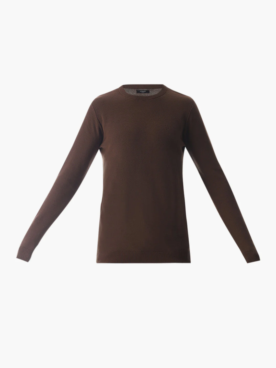 Dark Brown Knitted Cotton T-shirt - Image 7