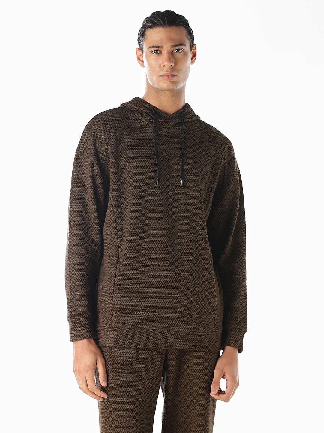 Knitted Hooded Oversized Sweatshirt - Image 2