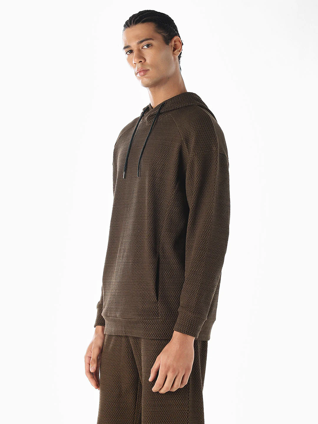 Knitted Hooded Oversized Sweatshirt - Image 3