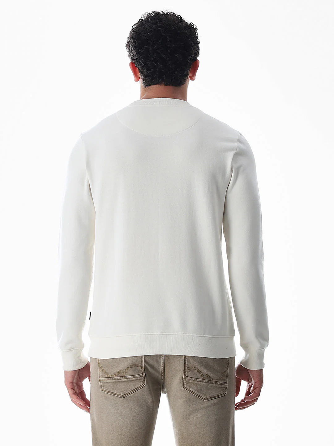 White Embroidered Print Sweatshirt - Image 9