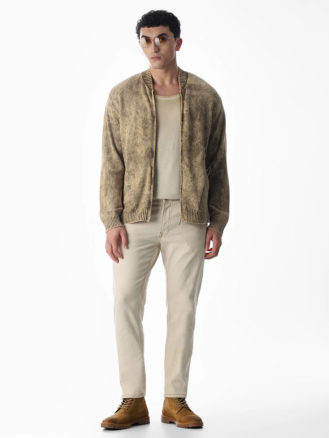 Heavily Washed Front Open Sweater - Image 6