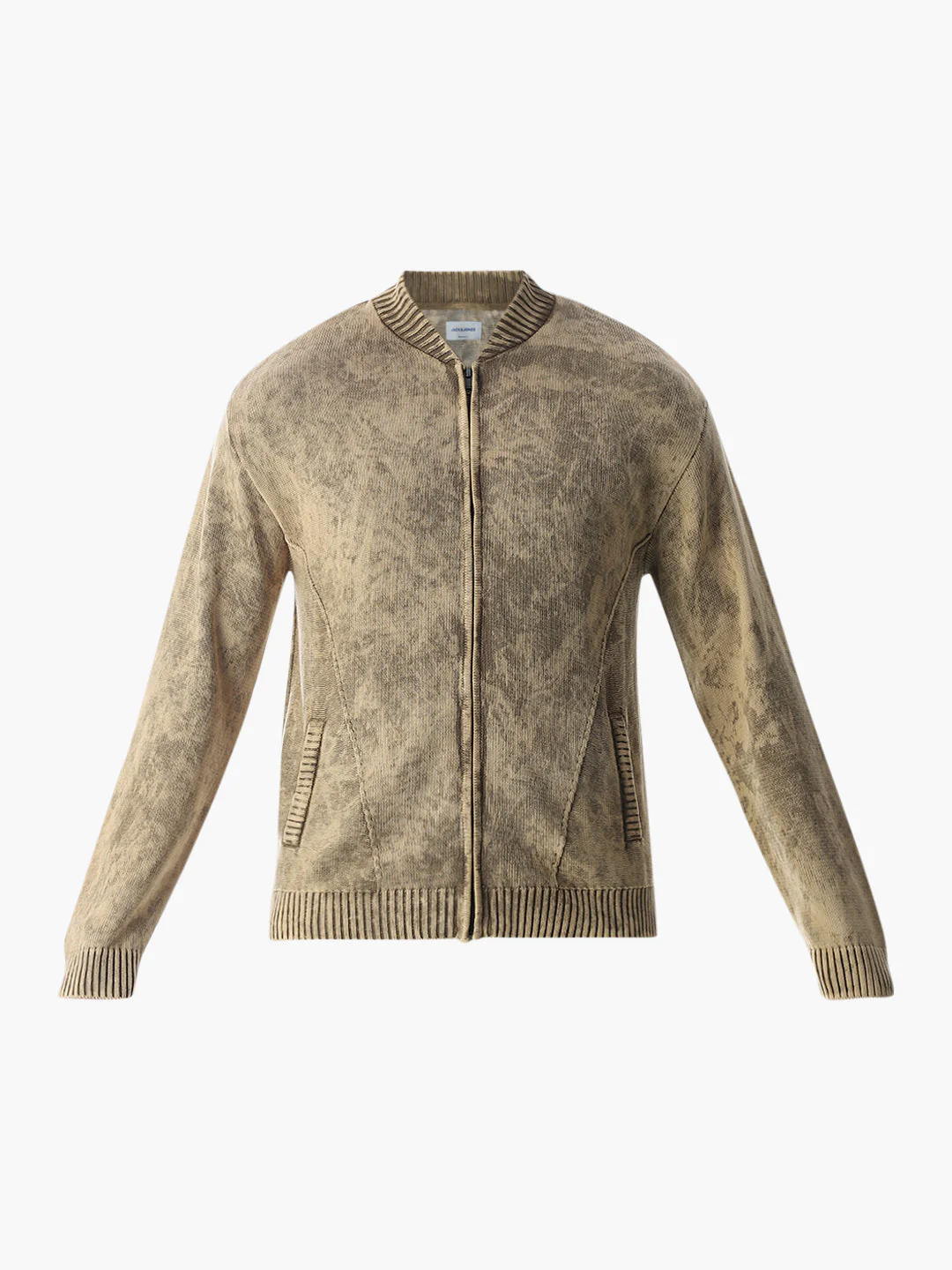 Heavily Washed Front Open Sweater - Image 7