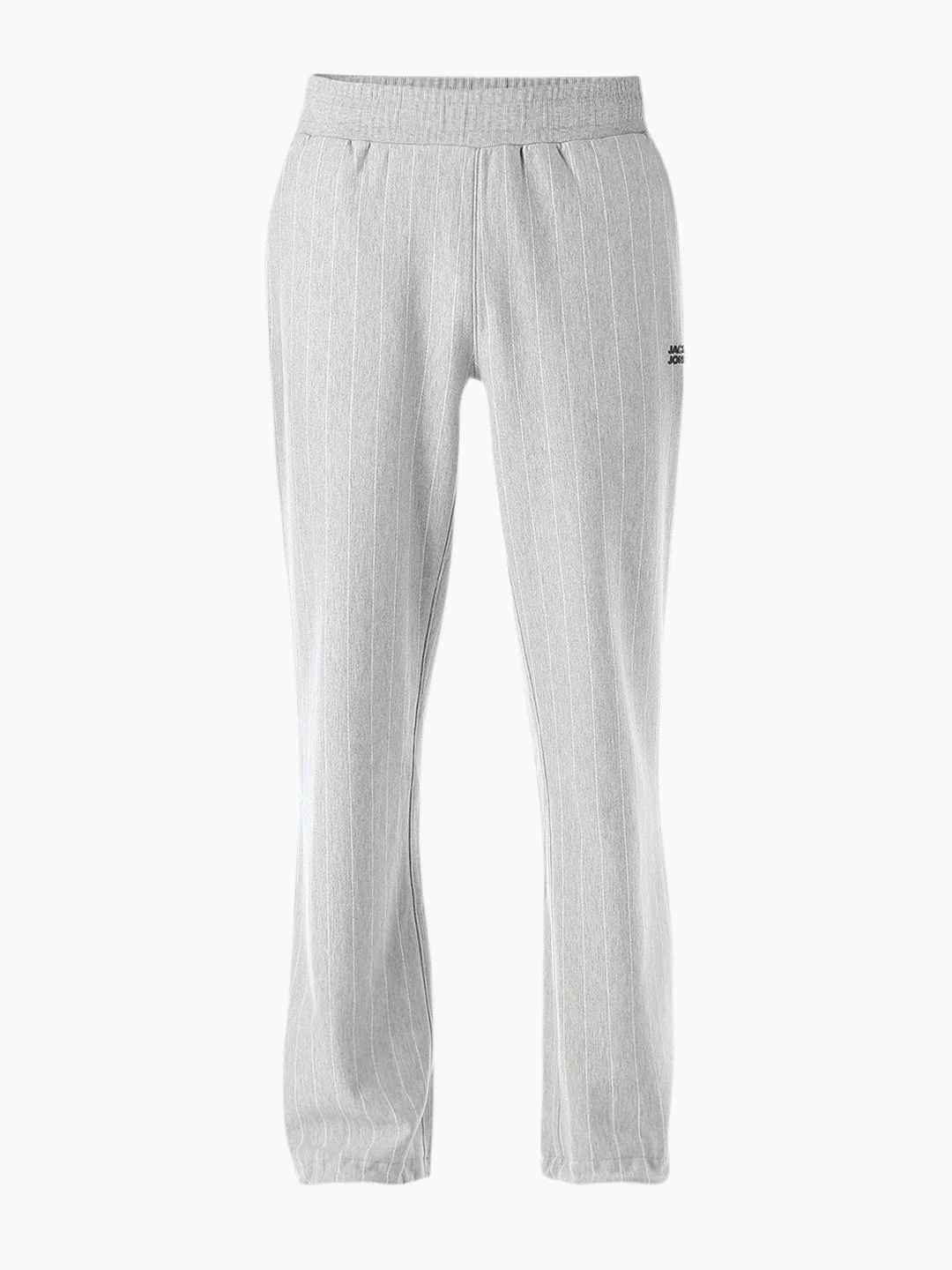Light Grey Melange Striped Sweatpants - Image 6