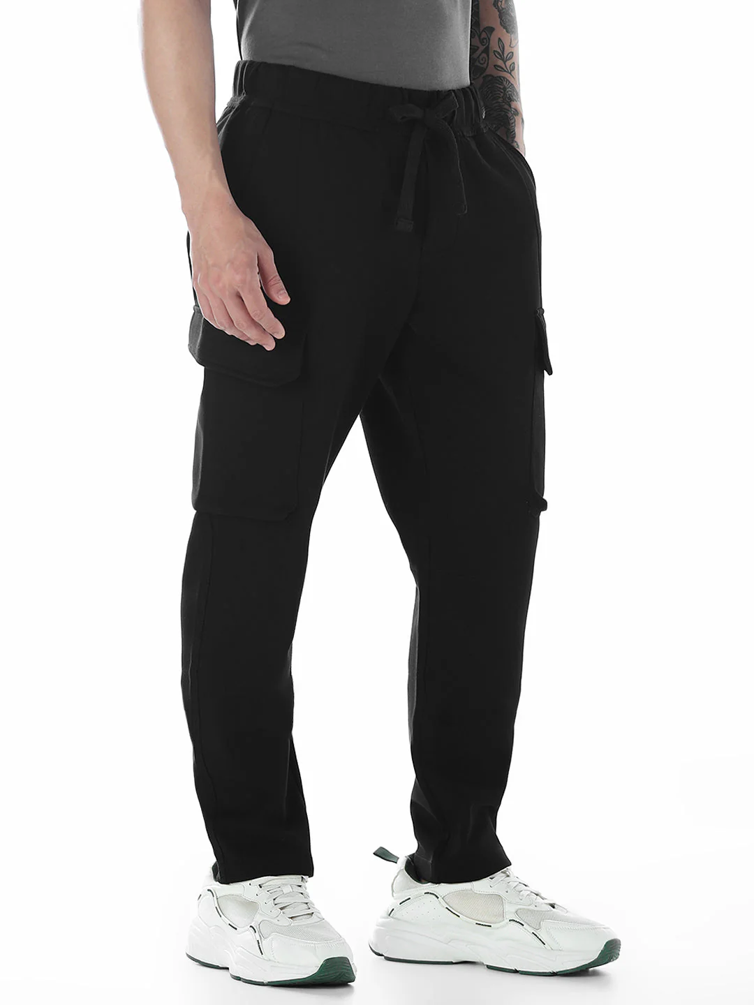 6 Pocket Loose Fit Sweatpants - Black - Image 2
