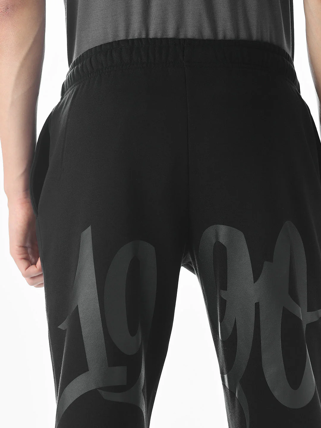 Black Typographic Sweatpants - Image 5