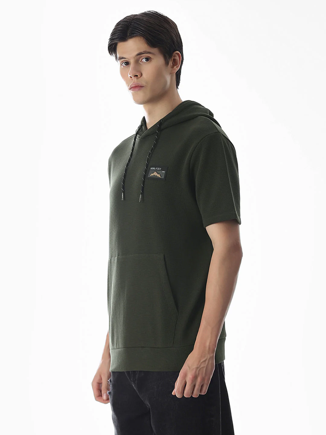Dark Olive Hooded Sweatshirt - Image 3