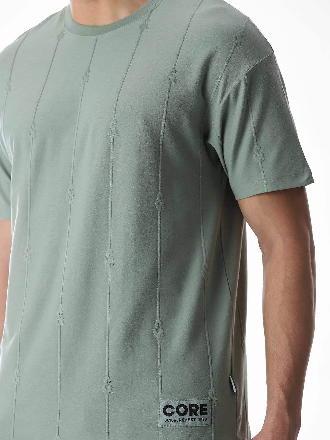 Jacquard Drop Shoulder T-shirt - Image 5