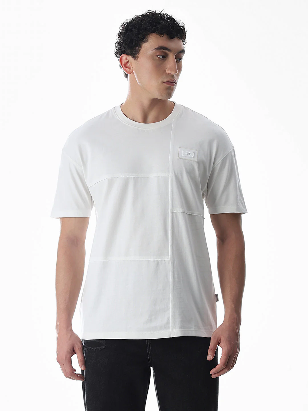 White Cotton Oversized T-shirt - Image 2