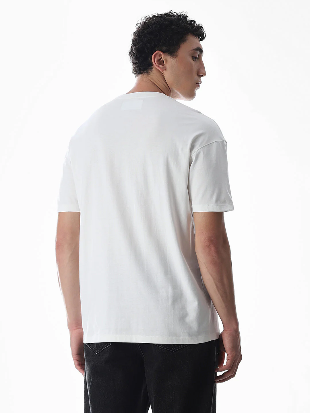 White Cotton Oversized T-shirt - Image 4